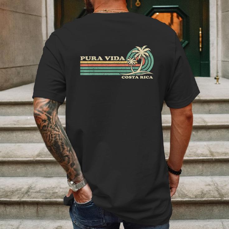 Retro Vintage Family Vacation Costa Rica Pura Vida Beach Mens Back Print T-shirt Gifts for Men