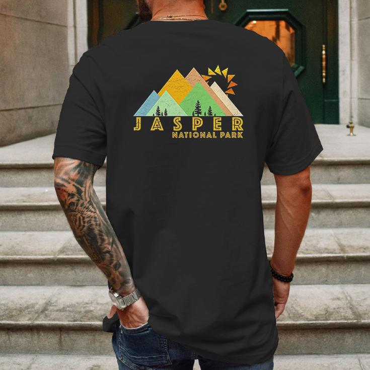 Retro Vintage Jasper National Park Mens Back Print T-shirt Gifts for Men