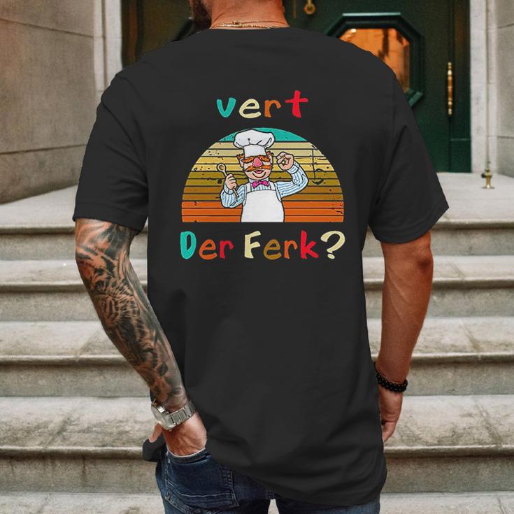 Retro Vintage Vert Der Ferk Mens Back Print T-shirt Gifts for Men