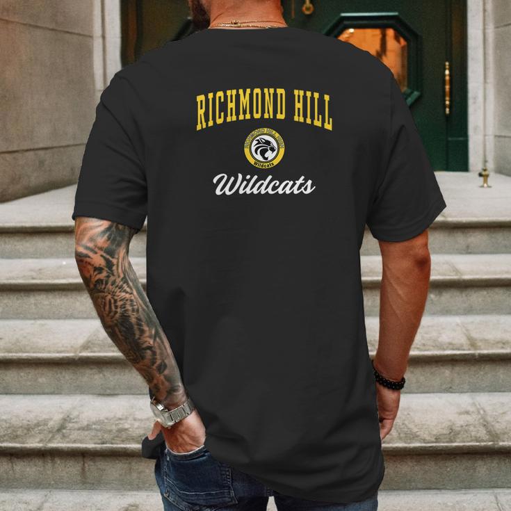 Richmond Hill High School Wildcats C3 Mens Back Print T-shirt Gifts for Men