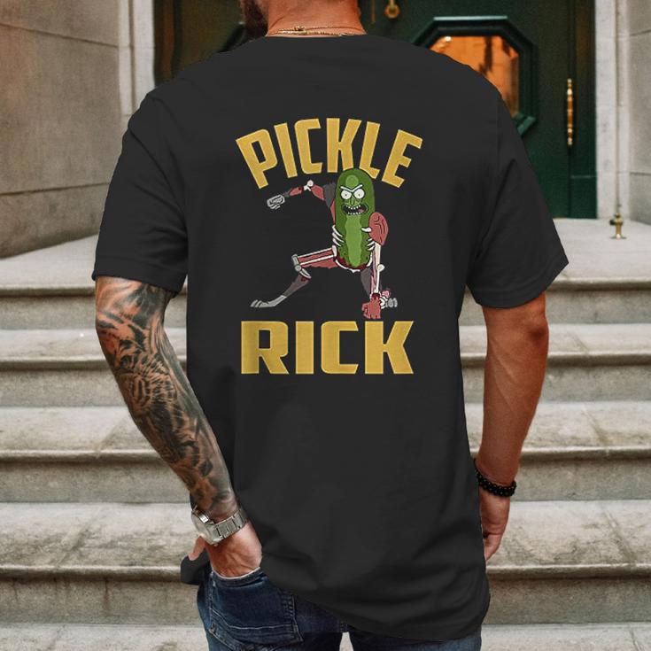 Rick And Morty Pickle Rick Ground Punch Mens Back Print T-shirt Gifts for Men