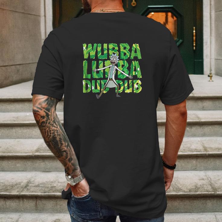 Rick And Morty Wubba Lubba Dub Dub Portal Letters Mens Back Print T-shirt Gifts for Men