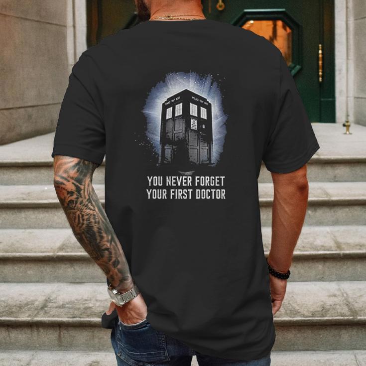 Ripple Junction Doctor Who First Doctor Adult Mens Back Print T-shirt Gifts for Men