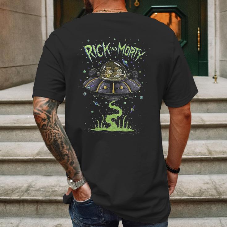 Ripple Junction Rick And Morty Spaceship Dumping Mens Back Print T-shirt Gifts for Men