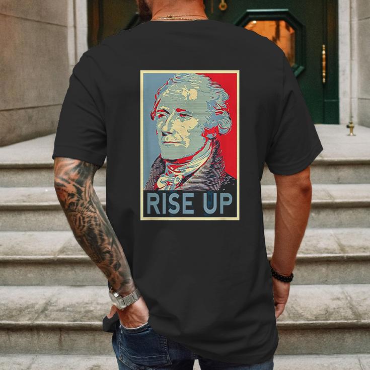 Rise Up Hamilton Vintage Mens Back Print T-shirt Gifts for Men