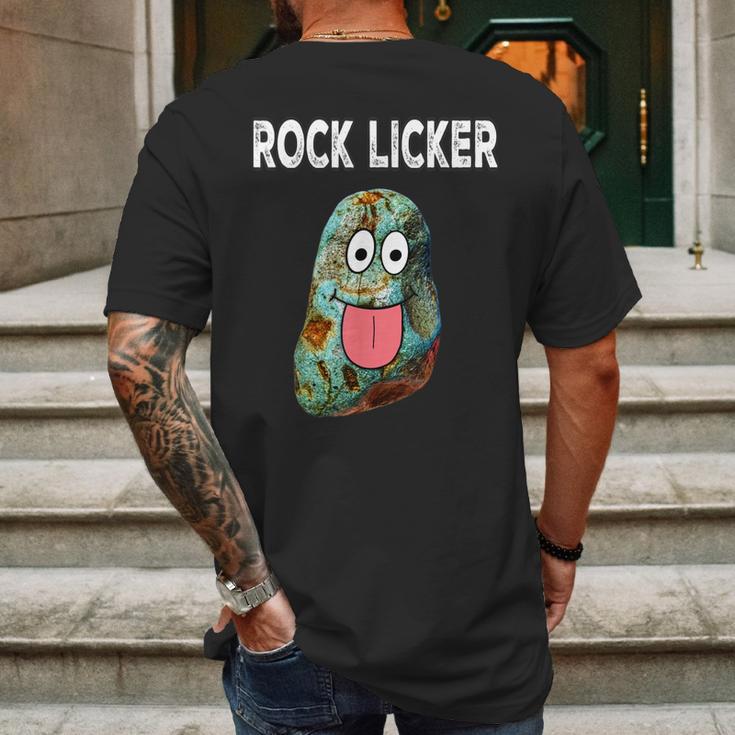 Rock Licker Funny Geologist I Lick Rocks Rockhound Mens Back Print T-shirt Gifts for Men