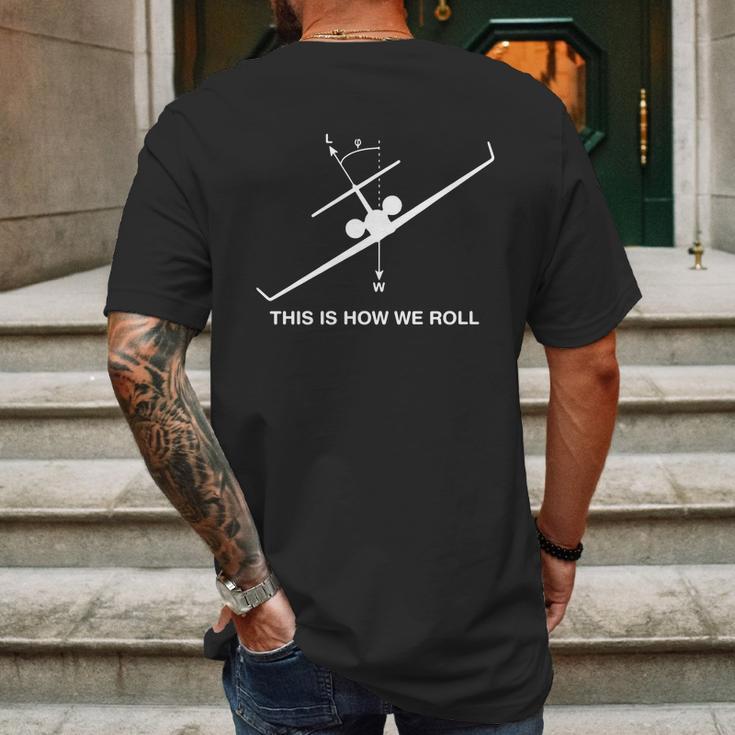 This Is How We Roll Cool Pilot Life Humor Aviation Fly Shirt Mens Back Print T-shirt Gifts for Men