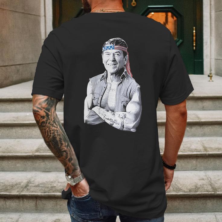 Ronald Reagan American Icon Mens Back Print T-shirt Gifts for Men