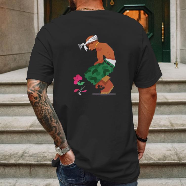 The Rose That Grew From Concrete Tupac Mens Back Print T-shirt Gifts for Men