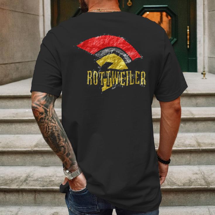 Rottweiler Spartan Mens Back Print T-shirt Gifts for Men