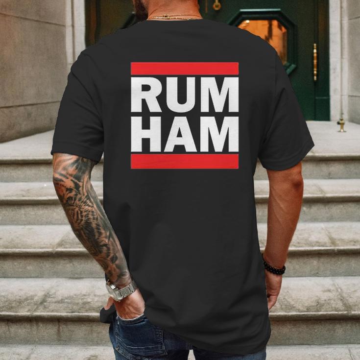 Rum Ham Funny Logo Parody Graphic Mens Back Print T-shirt Gifts for Men