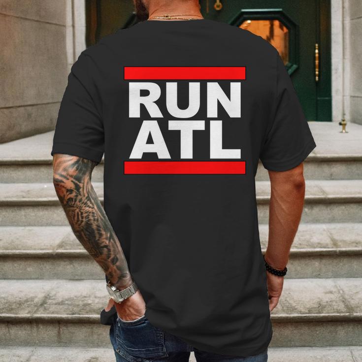 Run Atl Atlanta Georgia Sports Fans Mens Back Print T-shirt Gifts for Men