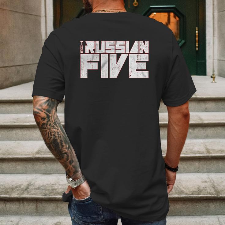 The Russian Five Official Movie Official Logo Of Red Wings Documentary Mens Back Print T-shirt Gifts for Men