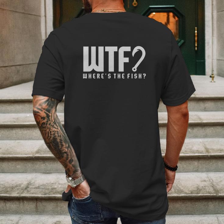 Where S The Fish Wtf Tee Mens Back Print T-shirt Gifts for Men