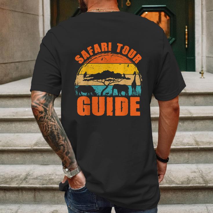 Safari Tour Guide Halloween Costume Animal Gift Mens Back Print T-shirt Gifts for Men