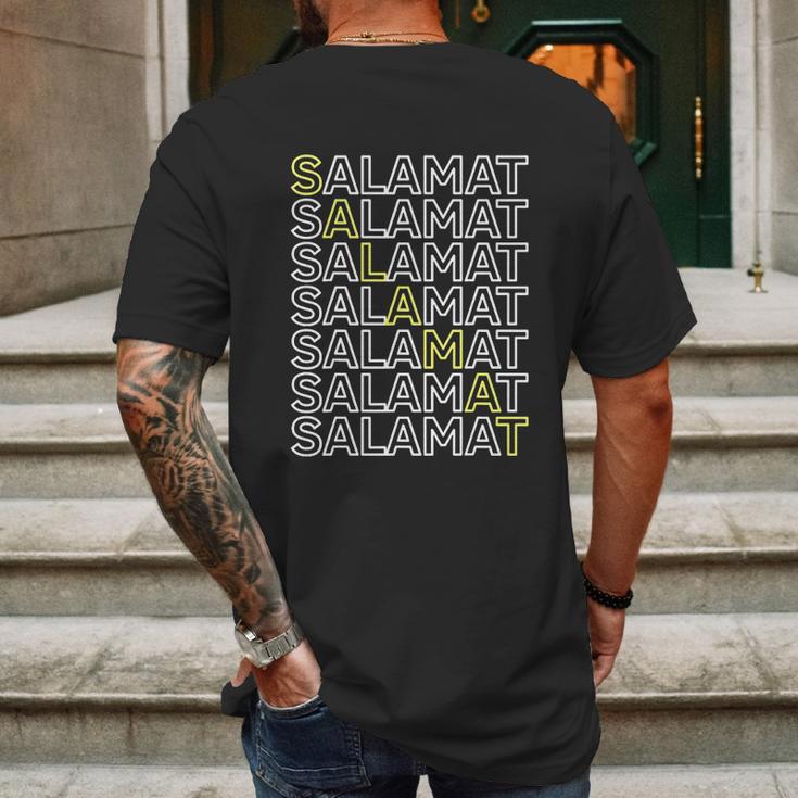 Salamat Filipino Tagalog Pinoy Pinay Mens Back Print T-shirt Gifts for Men