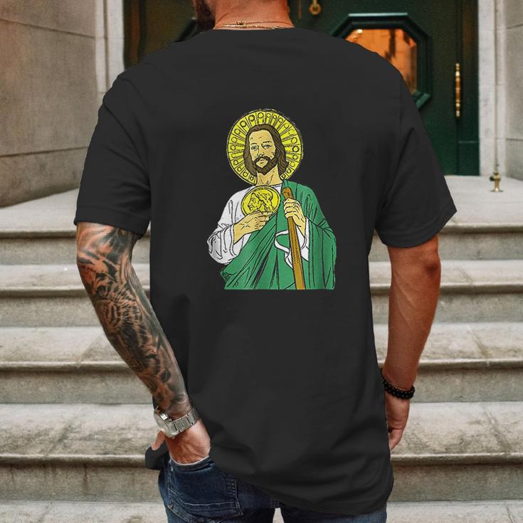 San Judas St Jude Saint Jude Catholic Catolico Mens Back Print T-shirt Gifts for Men