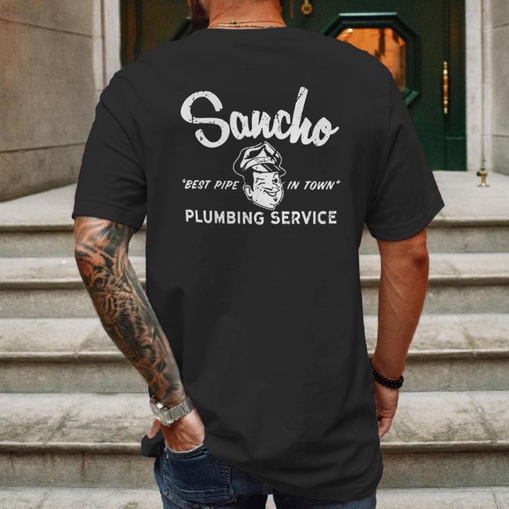 Sancho Best Pipe In Town Mens Back Print T-shirt Gifts for Men