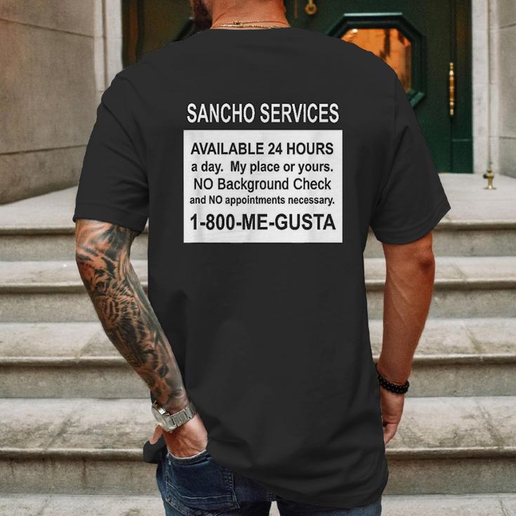 Sancho Services Mens Back Print T-shirt Gifts for Men