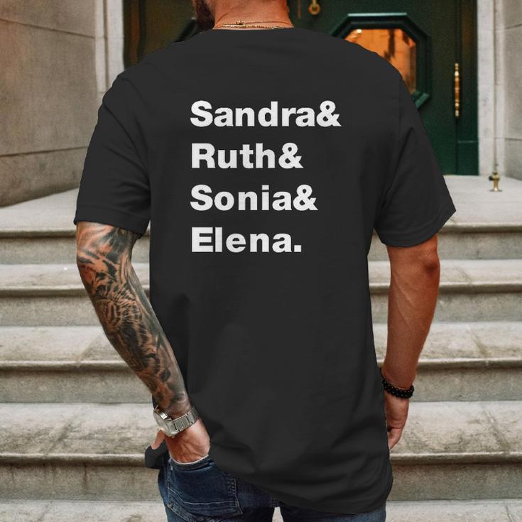 Sandra And Ruth And Sonia And Elena Supreme Court Mens Back Print T-shirt Gifts for Men