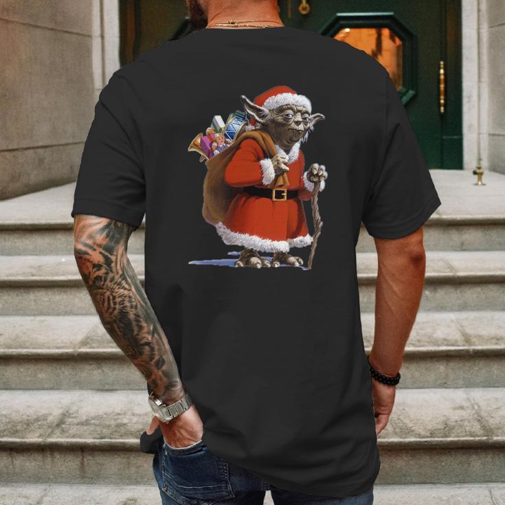 Santa Yoda T-Shirt Mens Back Print T-shirt Gifts for Men