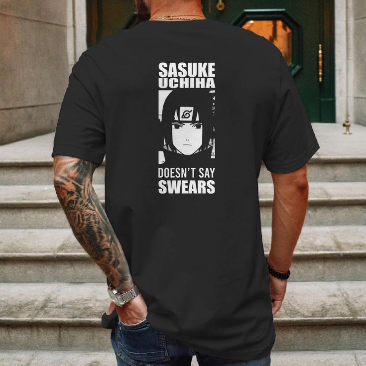 Sasuke Doesnt Say Swears Mens Back Print T-shirt Gifts for Men