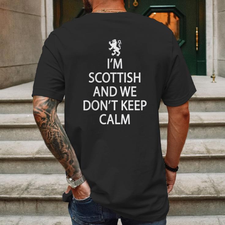 Scottish History Scottish Flag Rampant Lion Mens Back Print T-shirt Gifts for Men