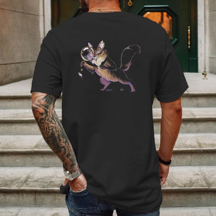 Scraps Cat Detective Mens Back Print T-shirt Gifts for Men