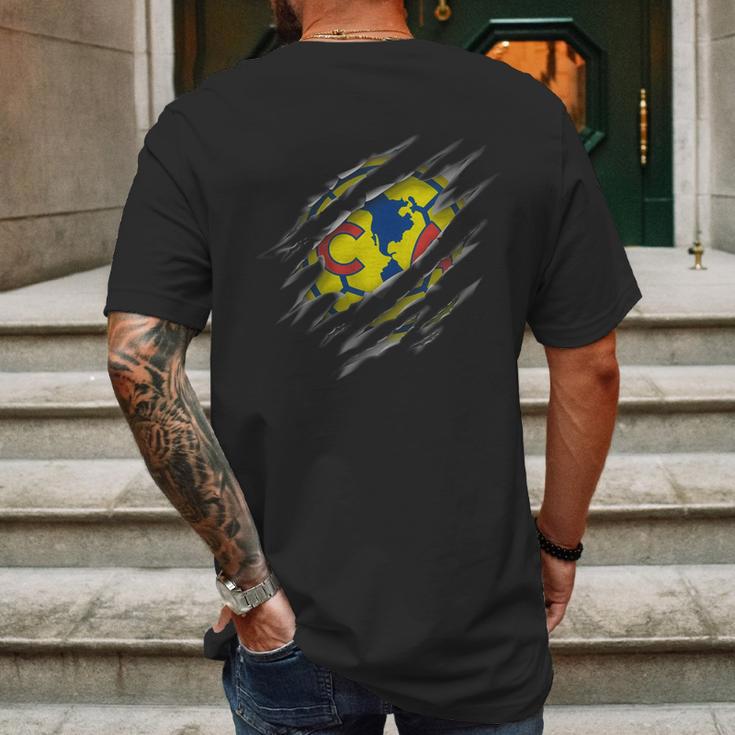 Scratch-Shirt-Bi-Heo - 3D Club America Mens Back Print T-shirt Gifts for Men