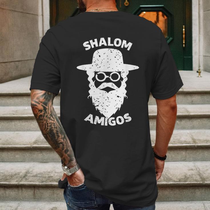 Shalom Amigos Mens Back Print T-shirt Gifts for Men