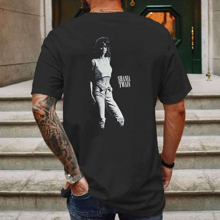 Shania Twain Black & White Mens Back Print T-shirt Gifts for Men