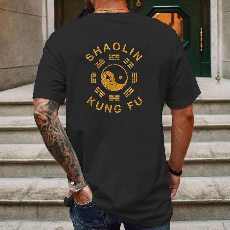 Shaolin Kung Fu Martial Arts Training Mens Back Print T-shirt Gifts for Men