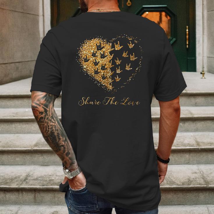 Share The Love Mens Back Print T-shirt Gifts for Men