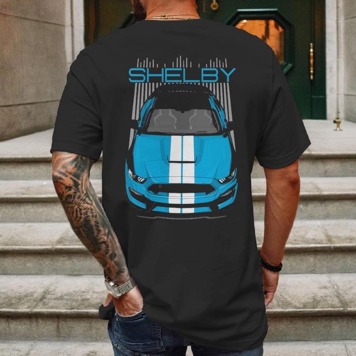 Shelby Gt350 Grabber Blue Mens Back Print T-shirt Gifts for Men