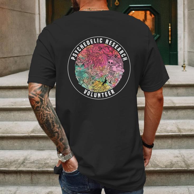 Shrooms Festival Psychedelic Research Volunteer Shirt Mens Back Print T-shirt Gifts for Men