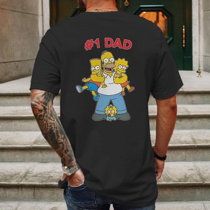 The Simpsons Cuddle Number One Dad Mens Mens Back Print T-shirt Gifts for Men