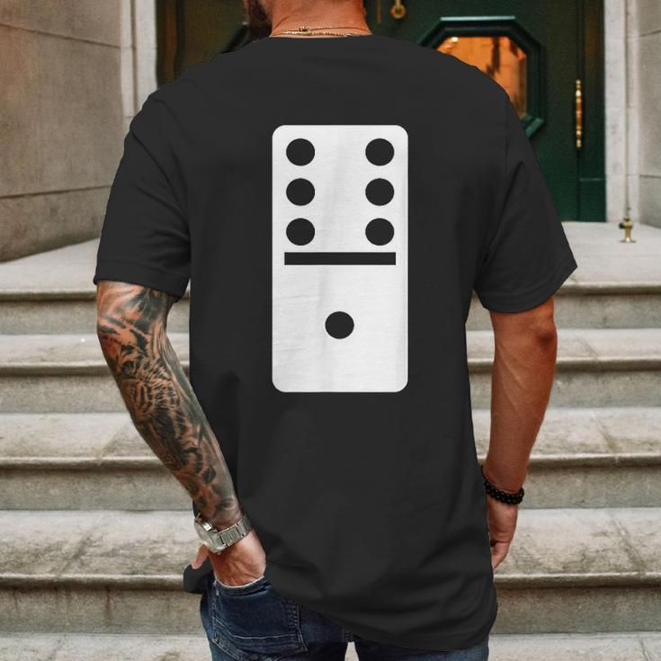 Six One Dominoes Halloween Costume Domino Game Mens Back Print T-shirt Gifts for Men