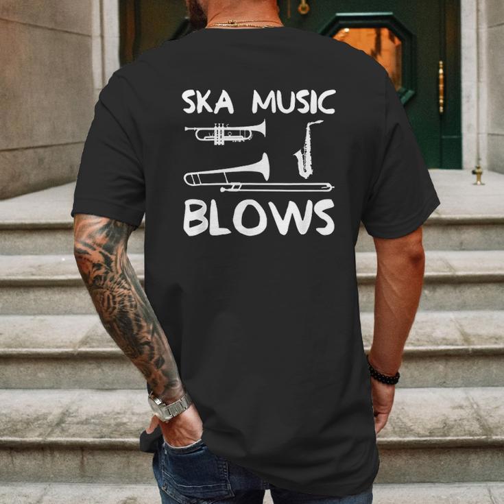 Ska Music Blows Mens Back Print T-shirt Gifts for Men