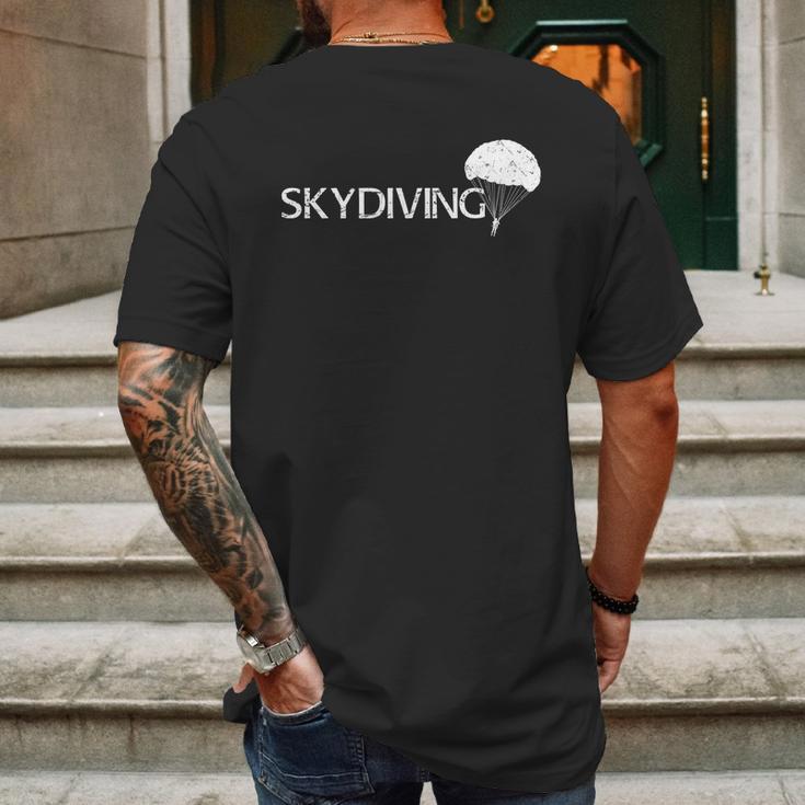 Skydiving Parachute Logo Mens Back Print T-shirt Gifts for Men