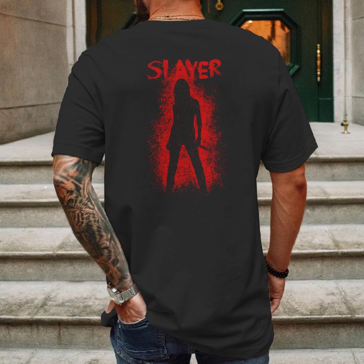 Slayer Buffy The Vampire Slayer Mens Back Print T-shirt Gifts for Men