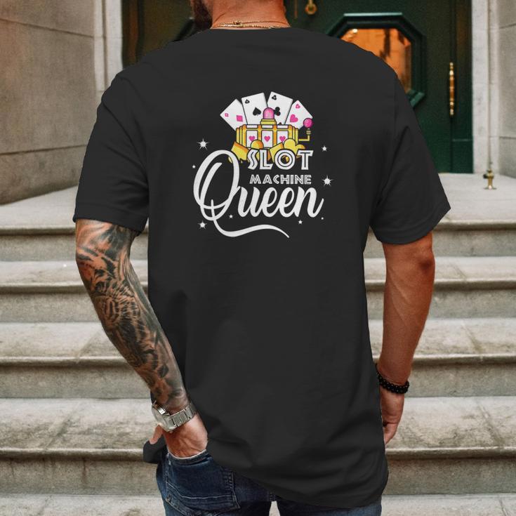 Slot Machine Queen Mens Back Print T-shirt Gifts for Men