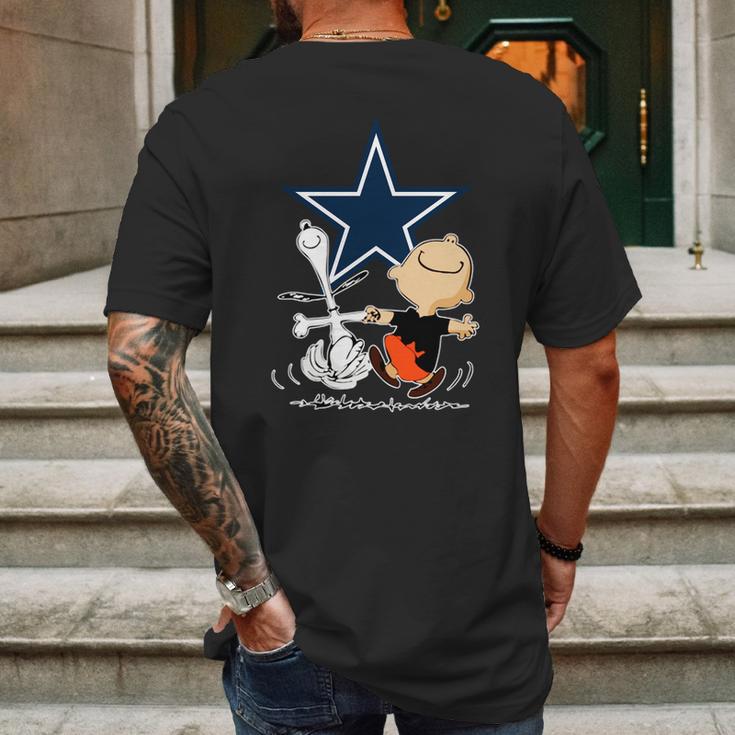 Snoopy Cowboys Fans Mens Back Print T-shirt Gifts for Men