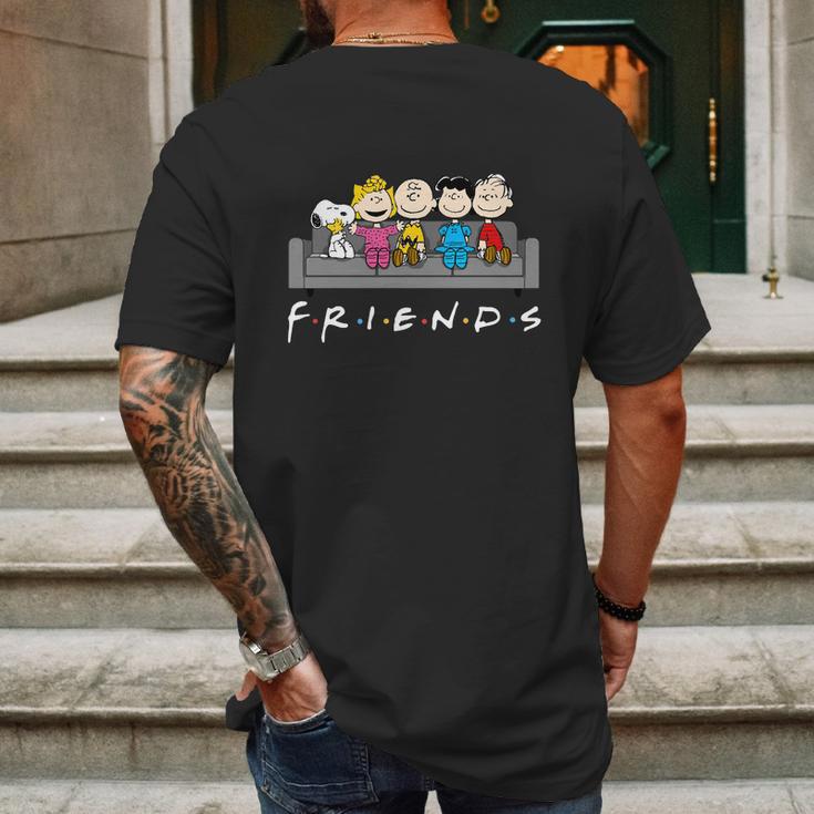 Snoopy Friends Tv Show Mens Back Print T-shirt Gifts for Men