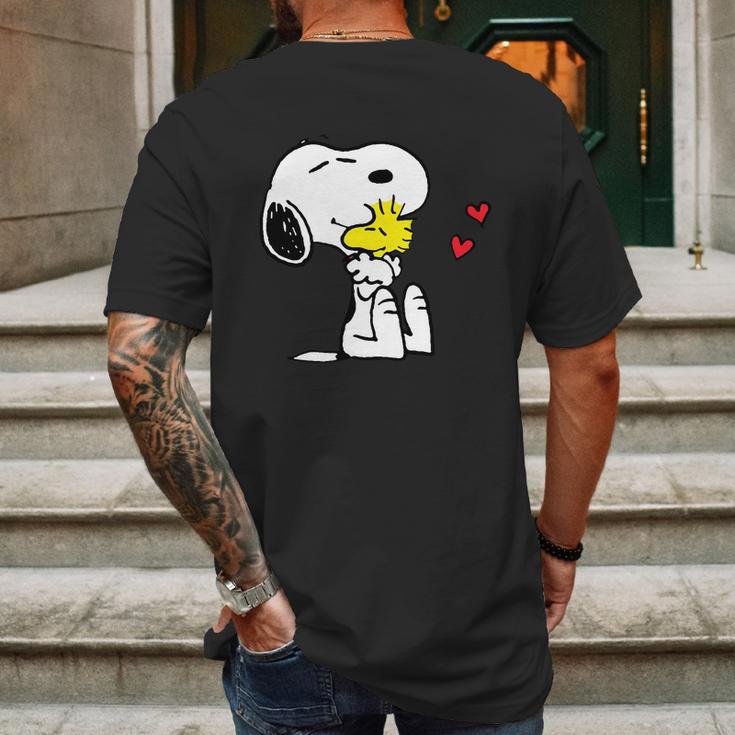 Snoopy Love Mens Back Print T-shirt Gifts for Men