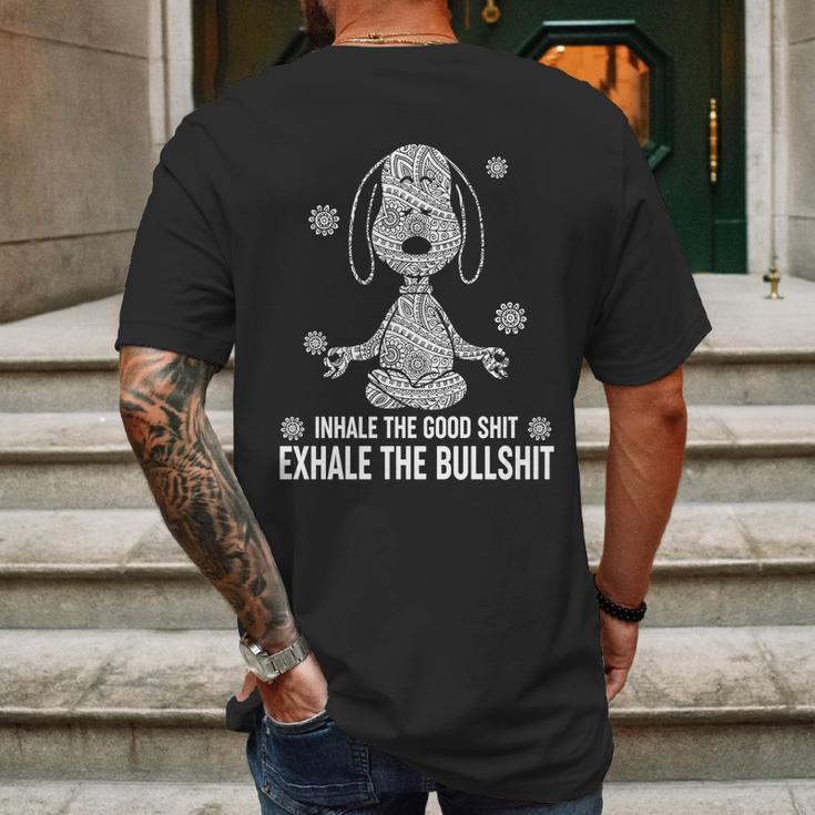 Snoopy Meditation Mens Back Print T-shirt Gifts for Men