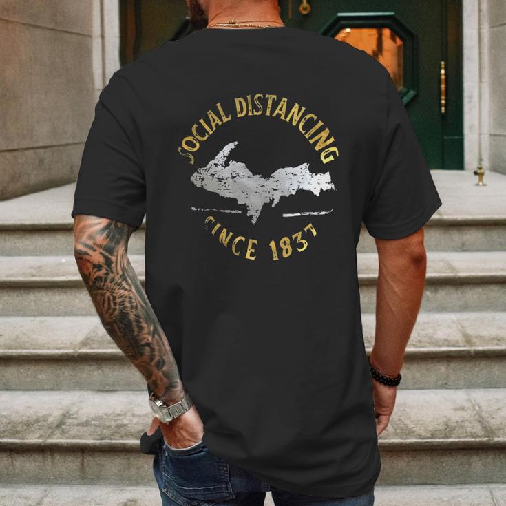 Social Distancing Since 1837 Vintage Mens Back Print T-shirt Gifts for Men