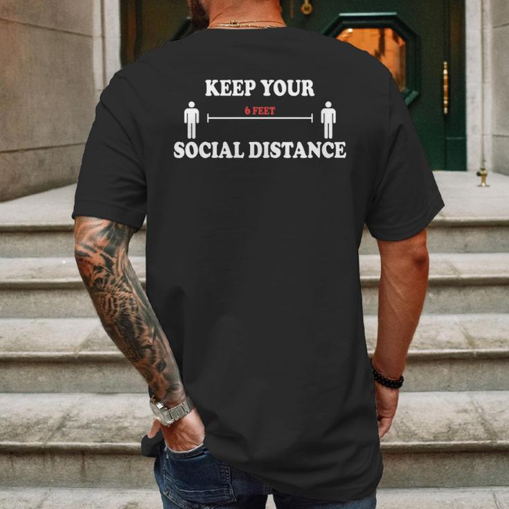 Social Distancing Social Distance Anti Disease Mens Back Print T-shirt Gifts for Men