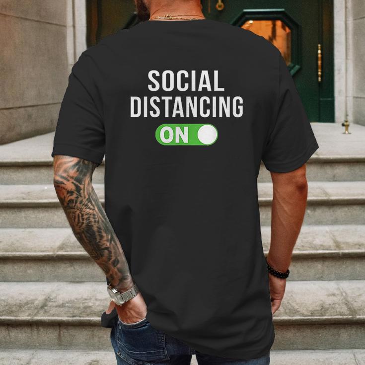 Social Distancing Mode On Mens Back Print T-shirt Gifts for Men