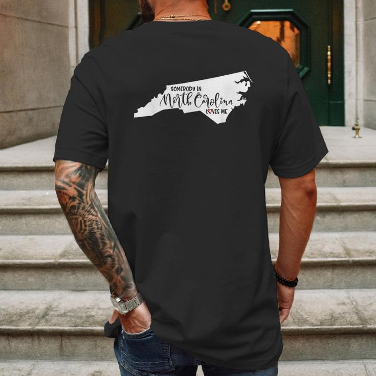 Somebody In North Carolina Loves Me Gift Mens Back Print T-shirt Gifts for Men