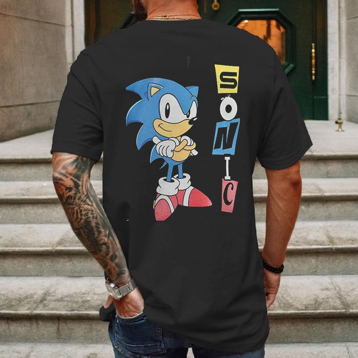 Sonic Hedgehog Cute Mens Back Print T-shirt Gifts for Men